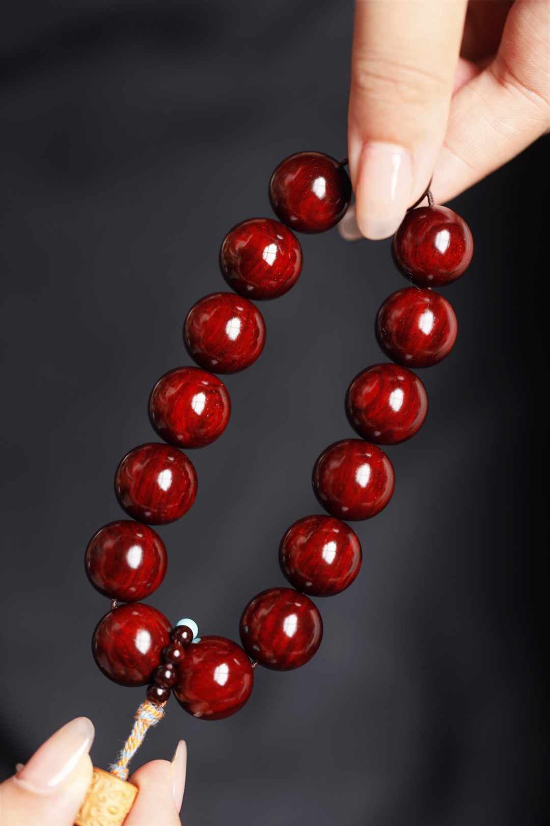 3610 小叶紫檀 1.5 鸡血红 约37.69g 