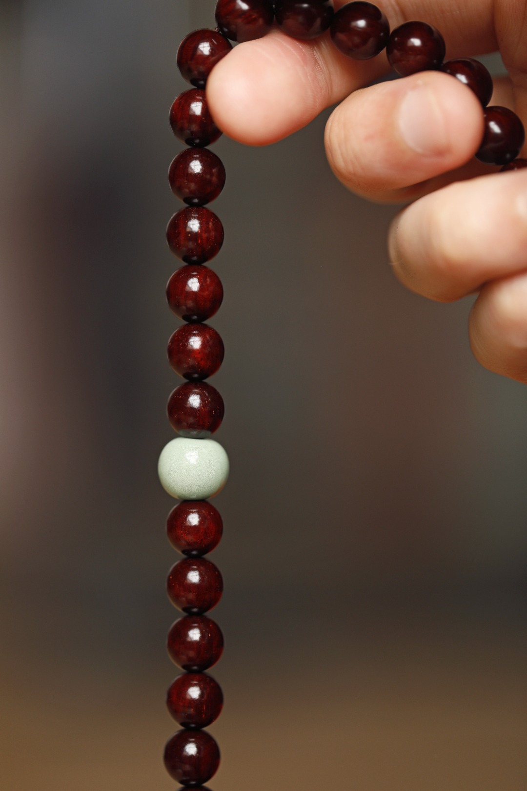 3608 小叶紫檀 鸡血红 高密高油带金星 10mm 108颗 密度油性一流 