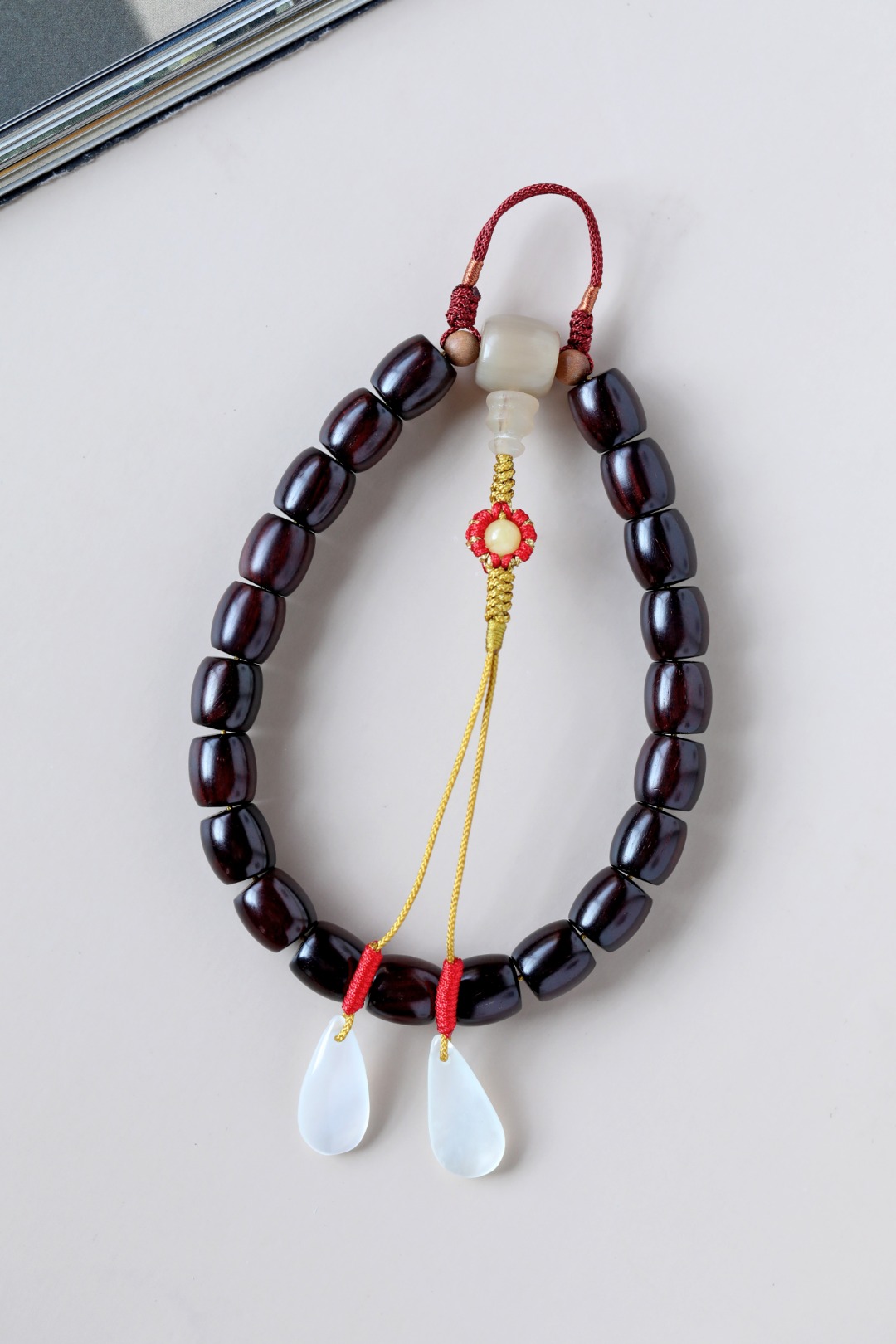 【3369】高密包浆12-14mm桶珠手持 老料 小叶紫檀 23.7g