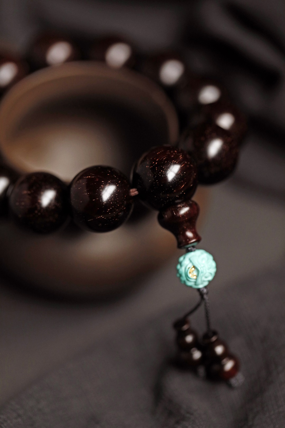 3631 小叶紫檀 满金星 1.8老料 高密包浆 约59g 