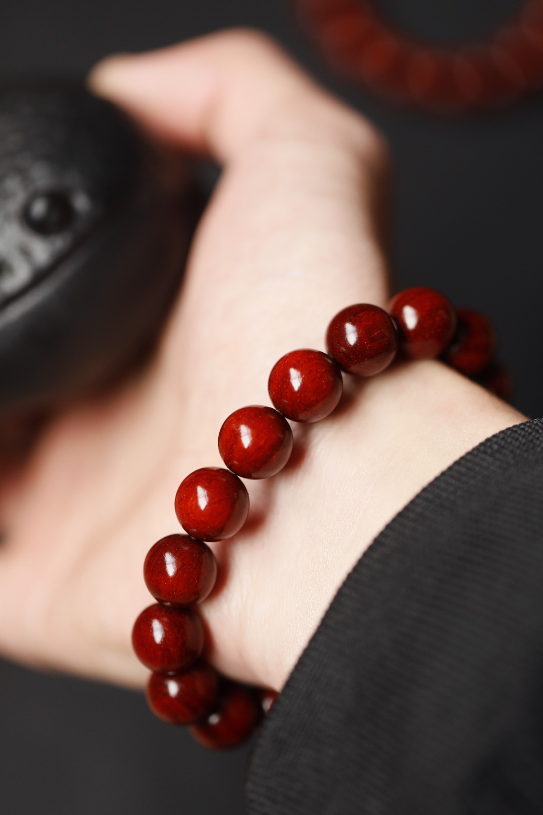 3632 小叶紫檀 新鲜出炉 鸡血红1.2 高油密老料 约20.5g 