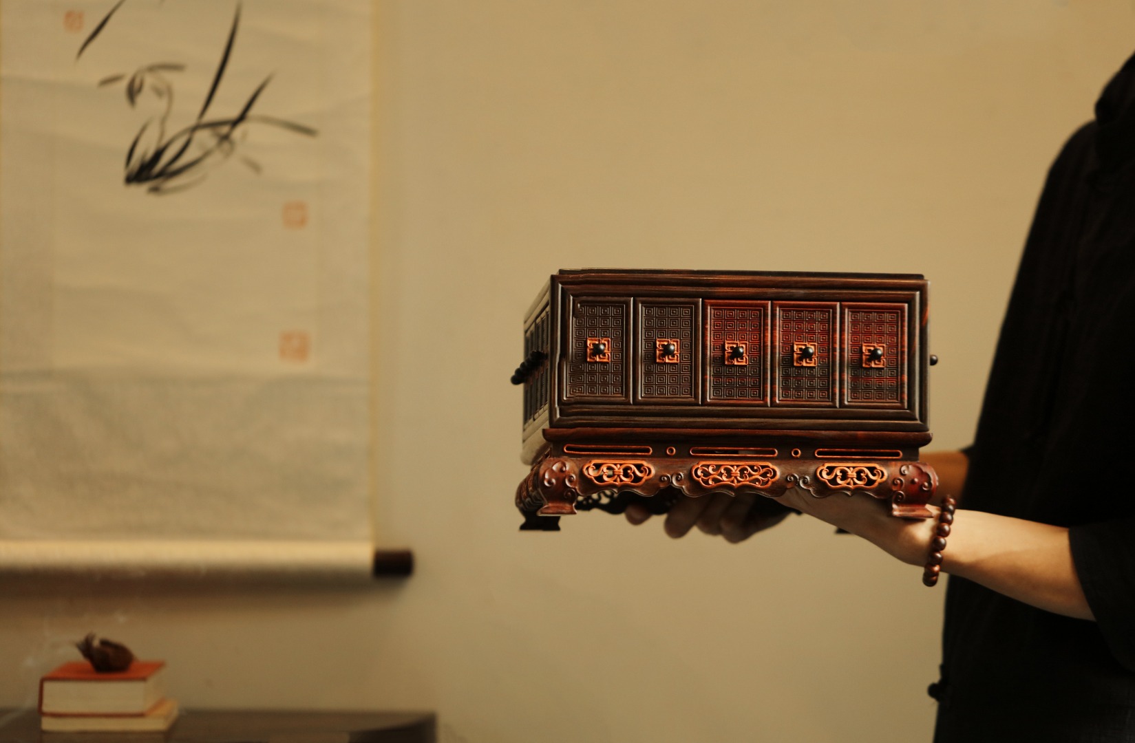 酸枝×百宝嵌 | 万字有福多宝盒
