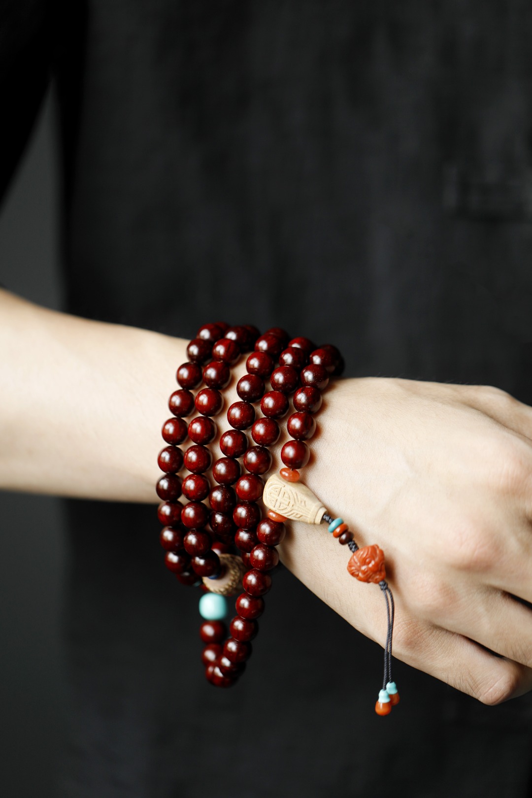 3516 小叶紫檀 鸡血红 金星1.0x108 设计款 约88.3g