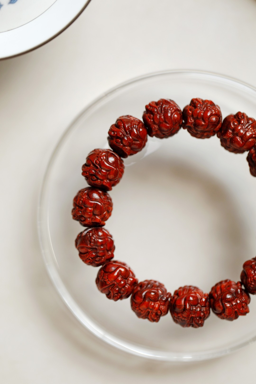 紫檀 | 15mm 15颗 貔貅手串
