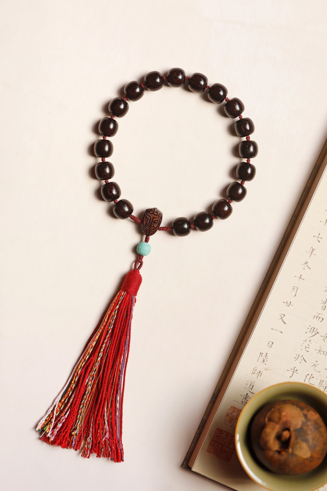 紫檀 原创【丹锦】14x15mm 持珠
