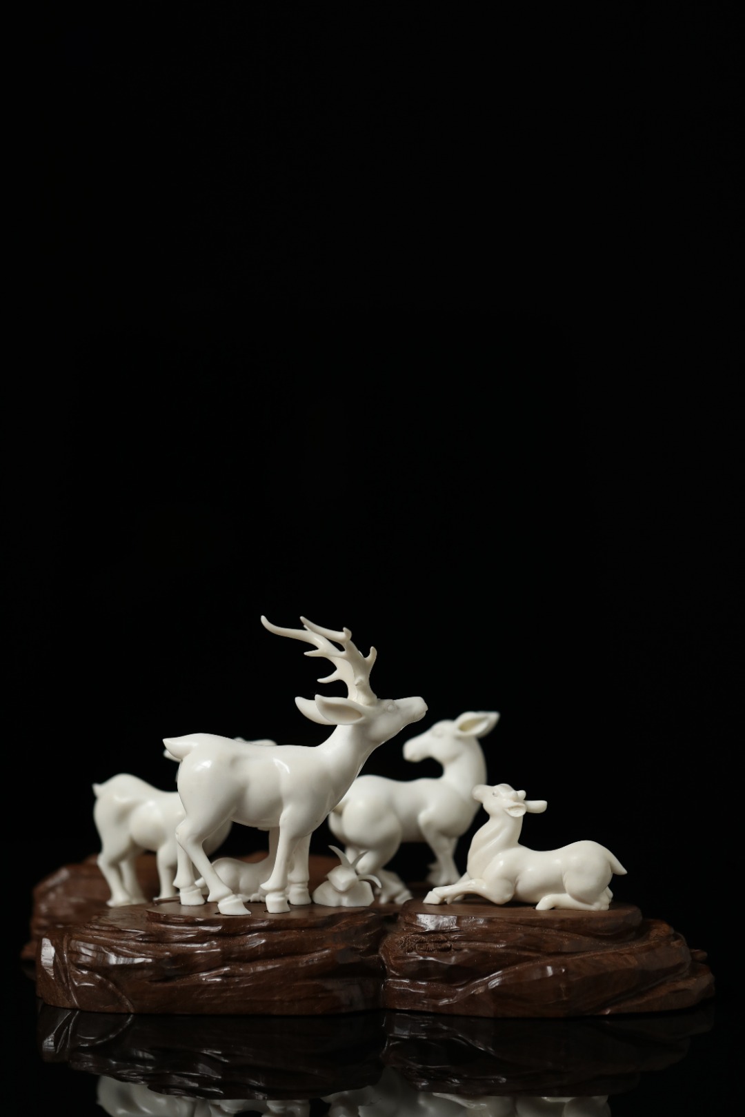 鹿角x黑檀【福禄】摆件
