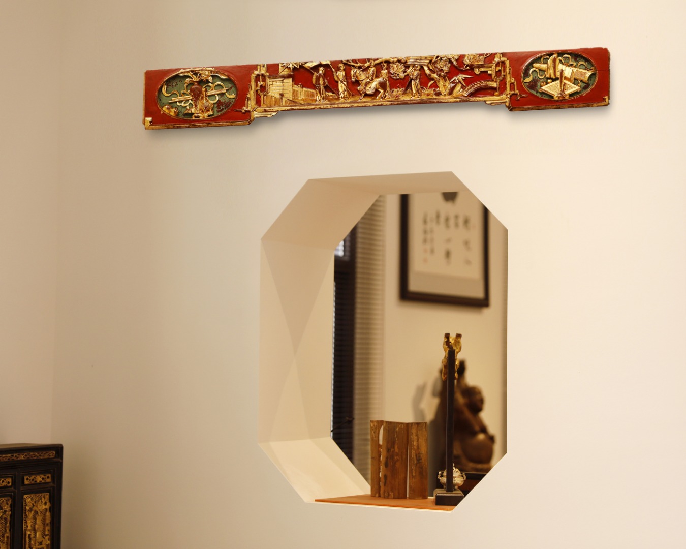 清代 老花板 | 春游图 挂饰
