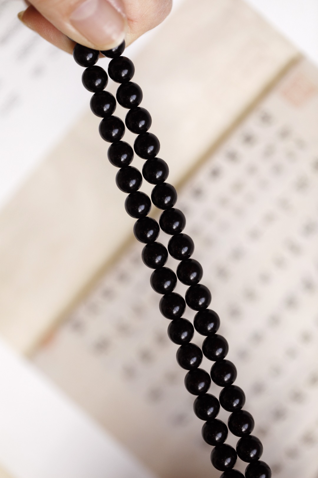 紫檀【貔貅】锁骨链 7mm*70颗

