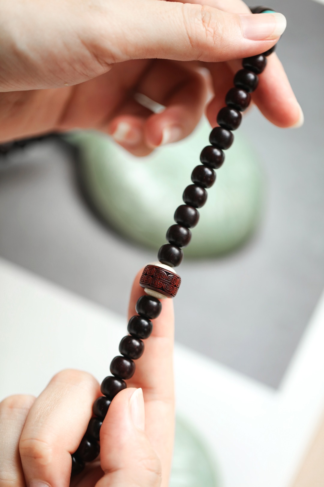 小叶紫檀原创【筠枫】7*8mm108颗
