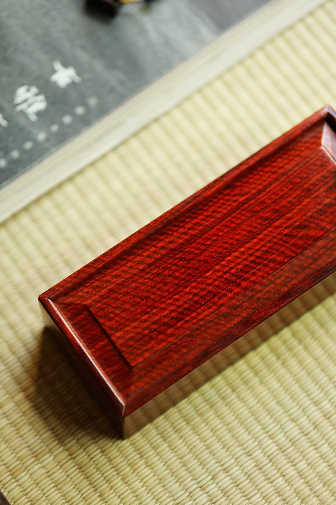 小叶紫檀 | 满水波抽拉盒


