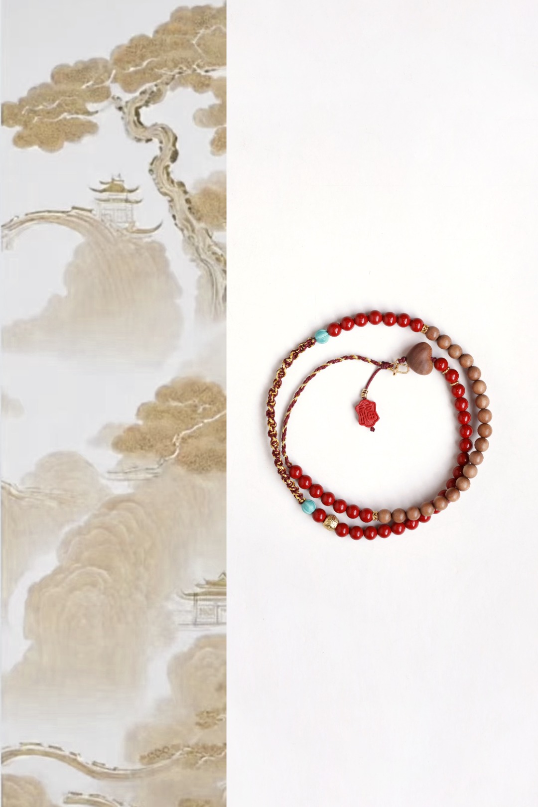 老山檀香-朱砂【知宁】
单圈：老山檀香4mm 41颗
手链：老山檀香6mm 19颗

​