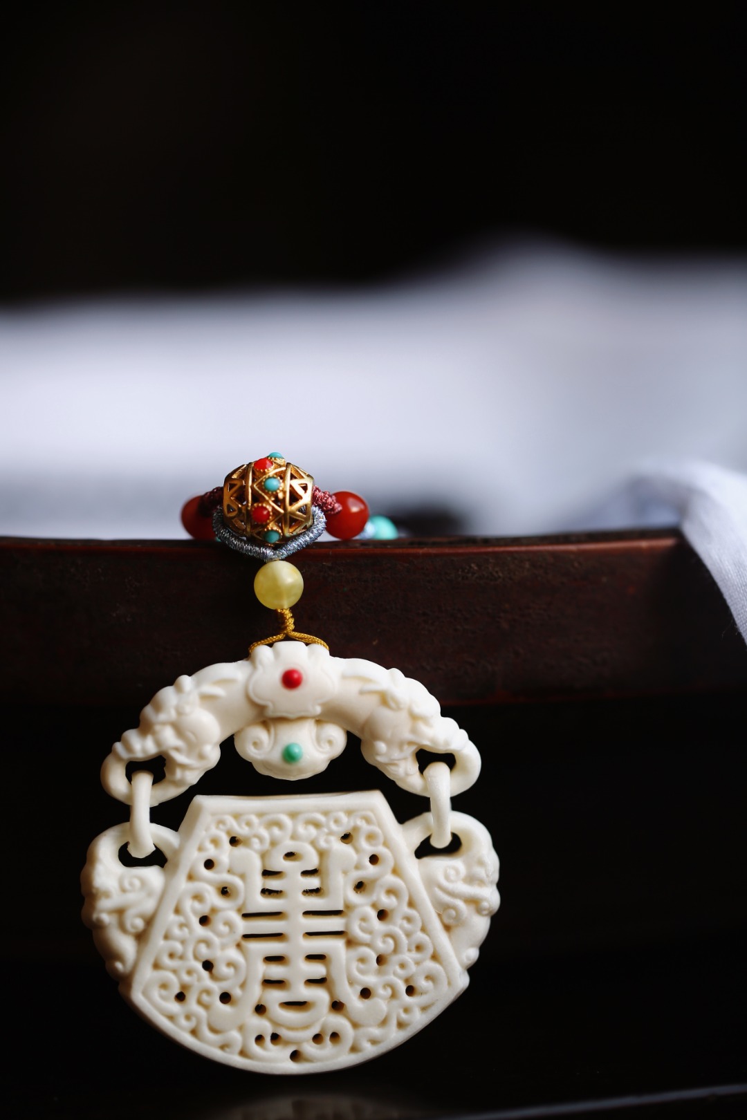 小叶紫檀原创【岚熙】项链

