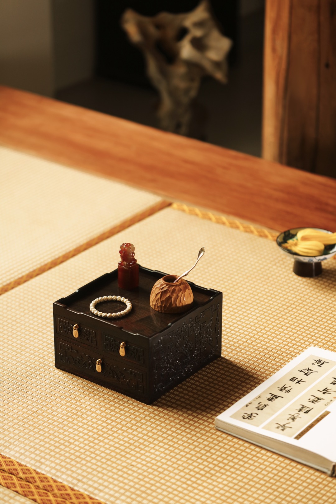 大红酸枝 | 案上珍玩 收纳盒
