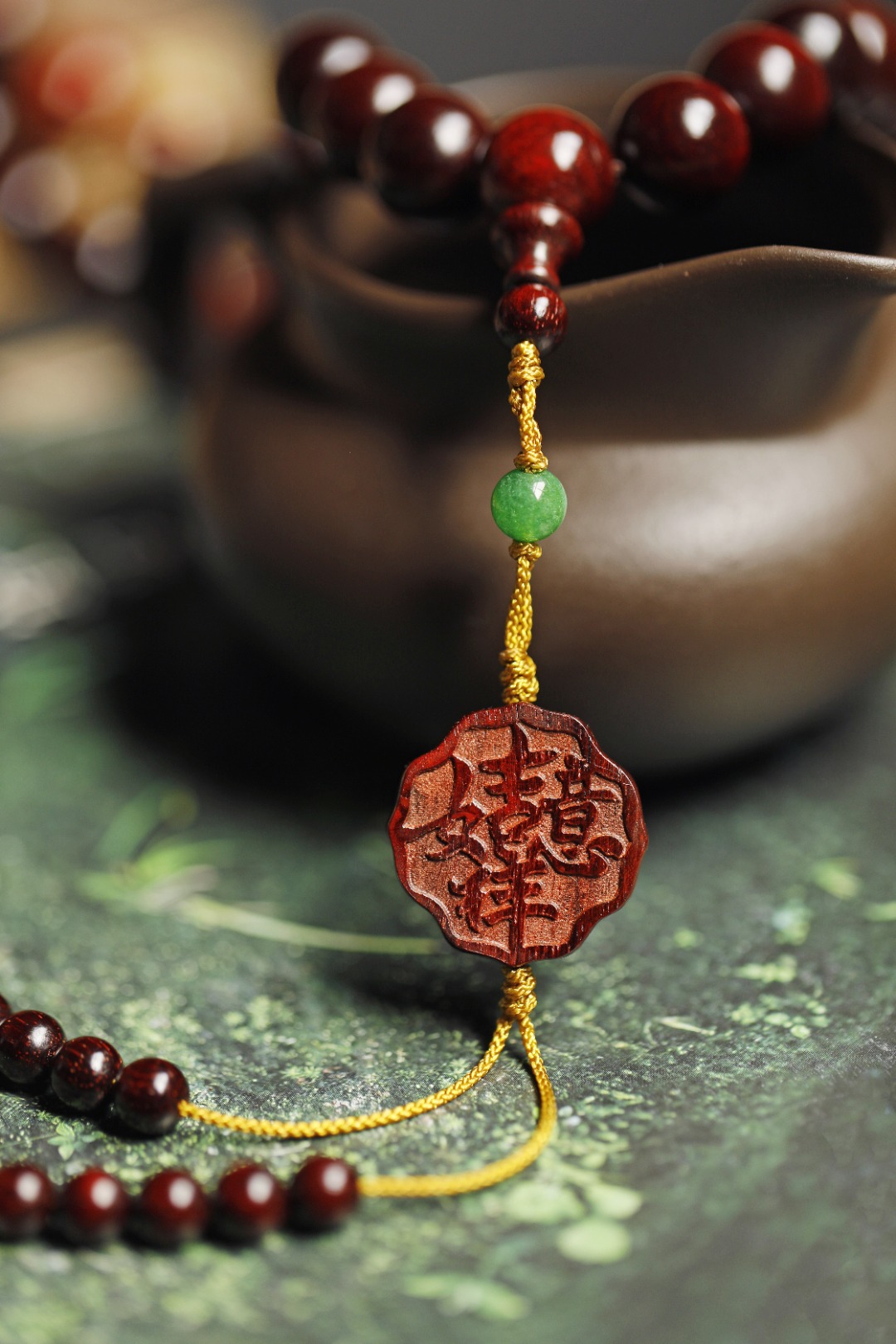 3582 小叶紫檀 高油密 老料 1.2x108颗 约130.7g 