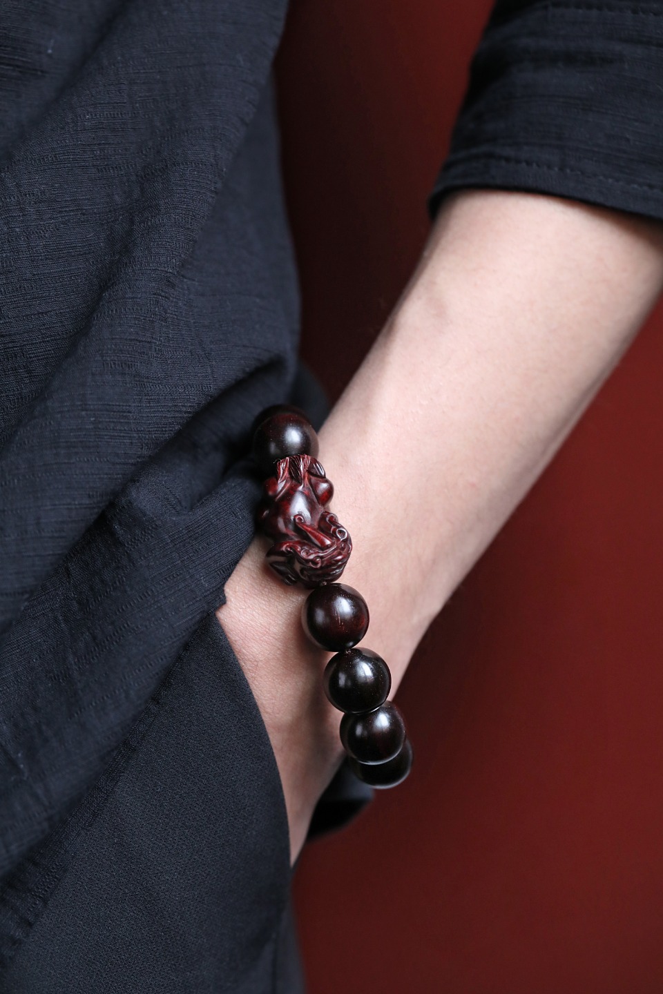 紫檀15mm【貔貅】手串
