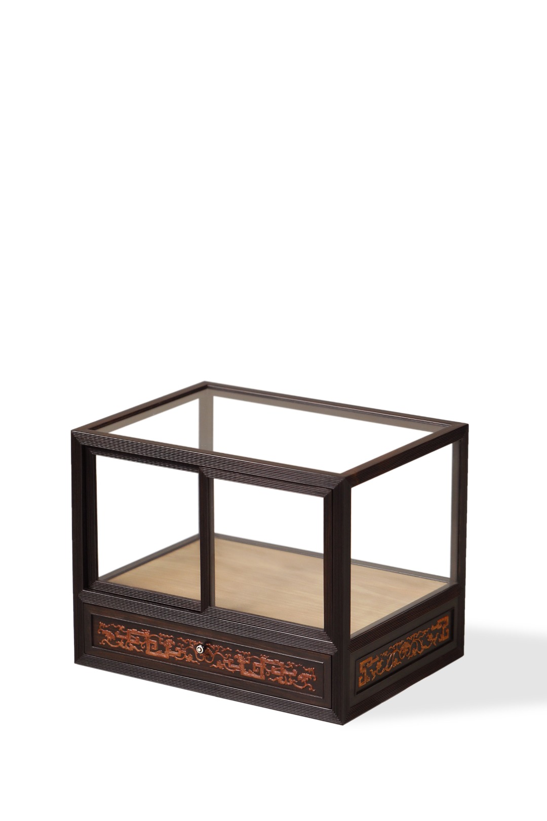 紫光檀【拐子龙纹】 茶器·收纳箱 38*25*29cm 重5330g
