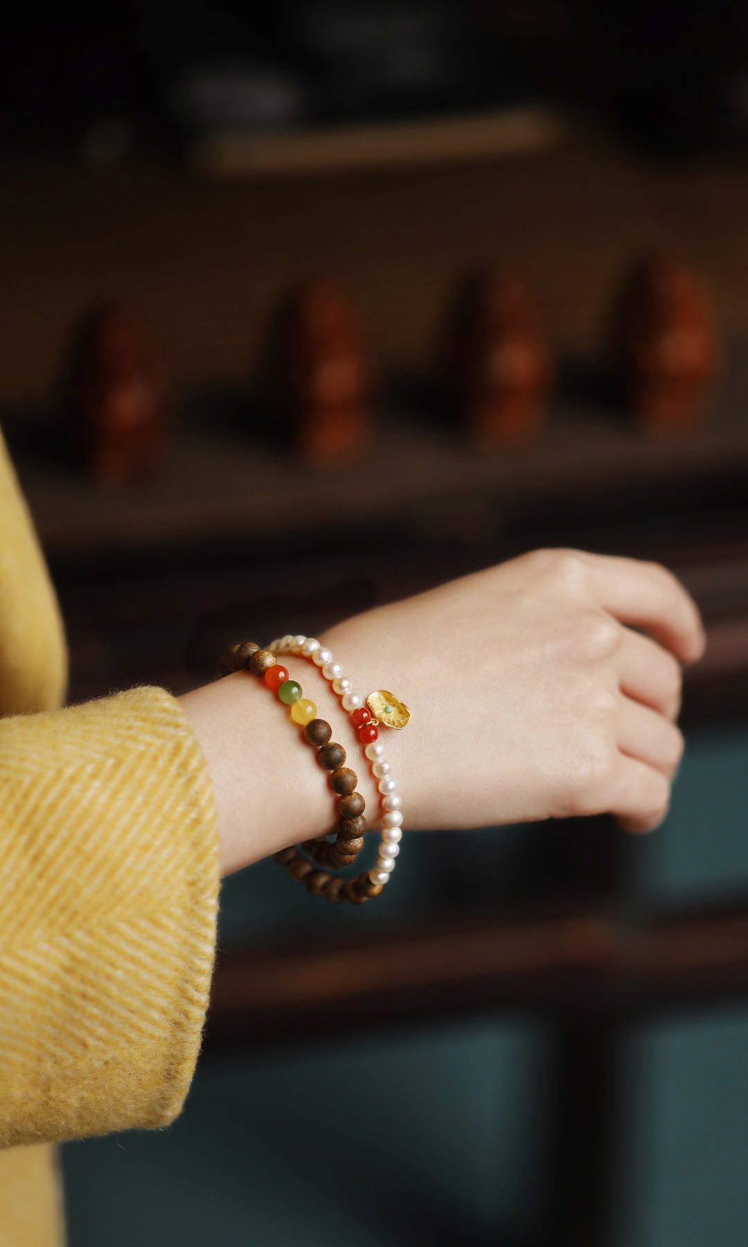 绿棋楠【艺霖】手链 6mm 36颗
