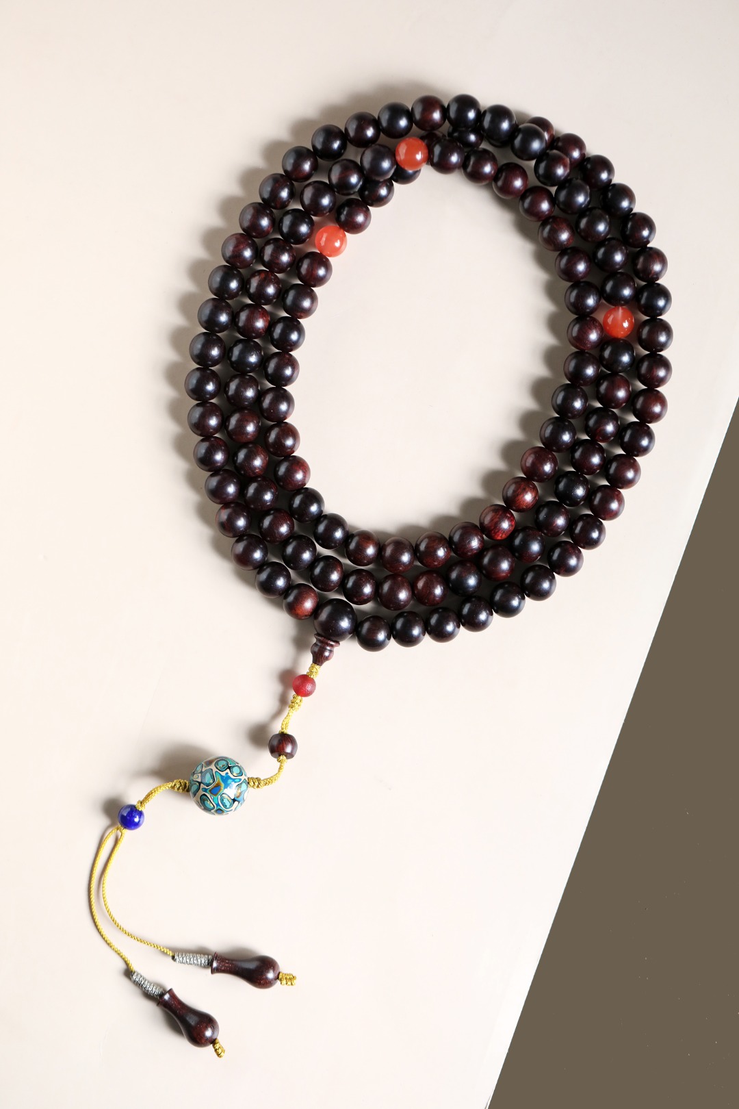 【5940】秒沉水 紫油梨老料 密度油性一流10mm108颗 约69g 