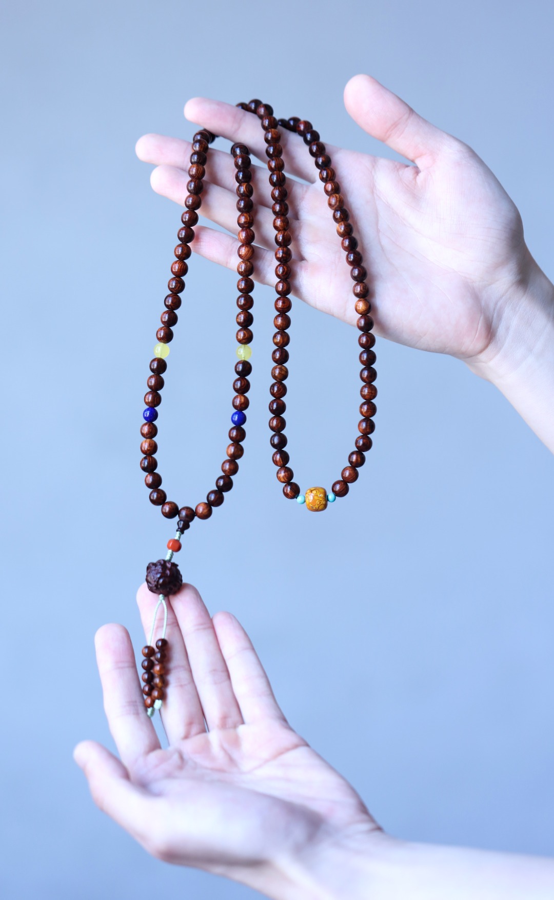 【6095】海黄紫油梨0.8x108颗瘿子料带水波 纹理奇幻绚丽  重42.2g 