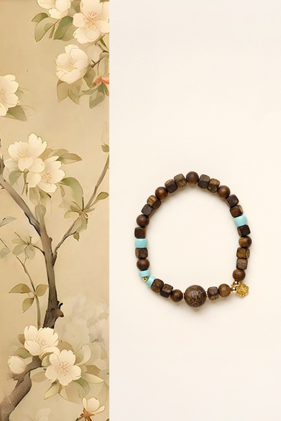 绿棋楠【诗允】单圈手链6-7mm 9+16颗
