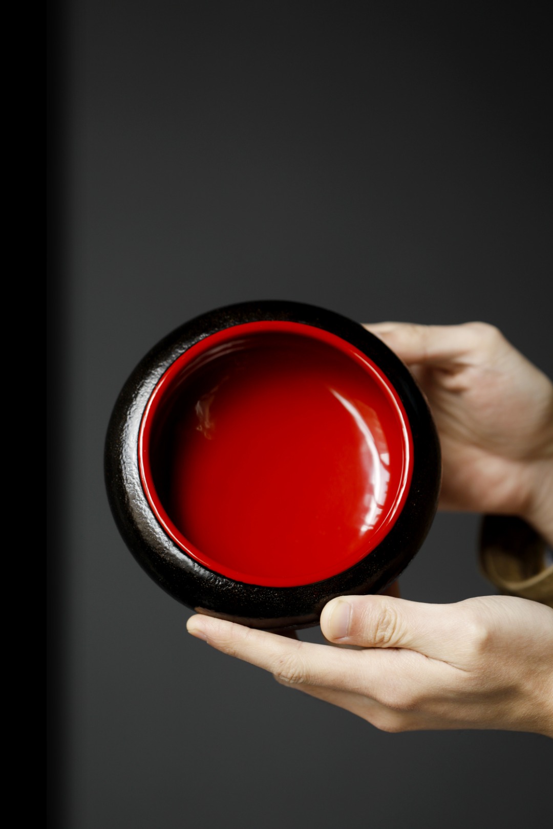 大漆 朱砂红 | 茶钵 15*5.8cm  重393.7g