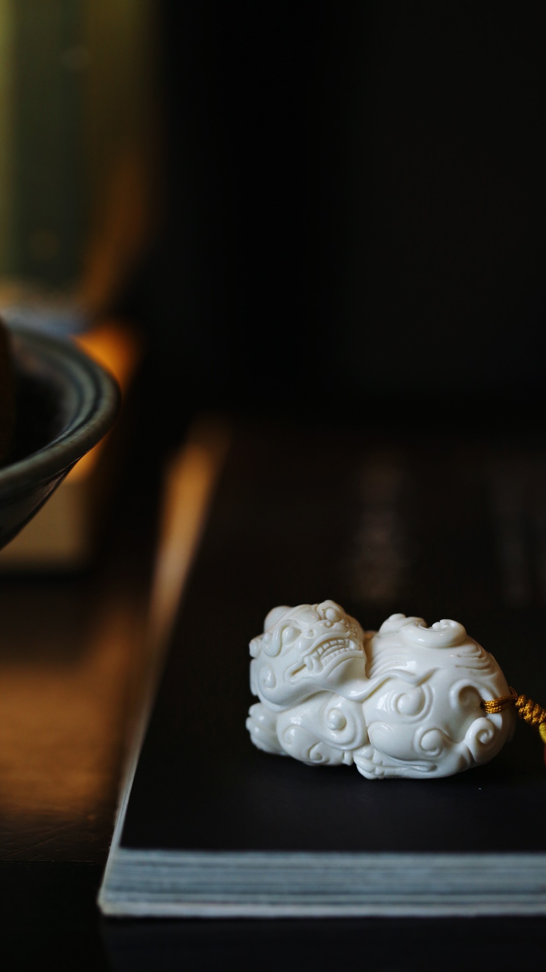 鹿角【回头如意纹貔貅】手把件 4.5*2.8*2.8cm 33g
