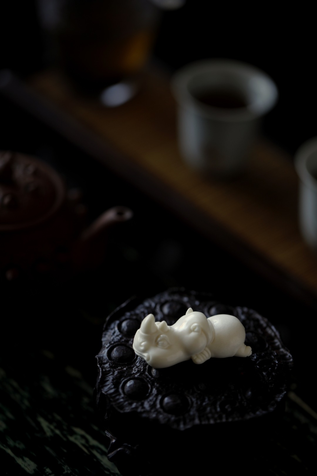 鹿角【心有灵犀】茶宠  5*2.2*2.2cm  重16.3g 
