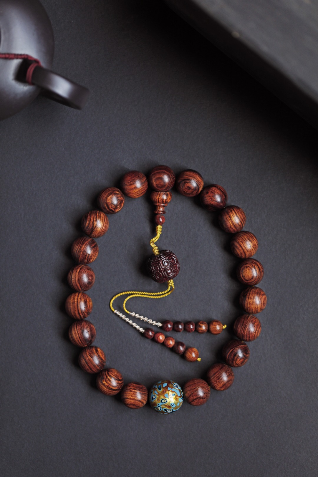 6064 颗颗顺纹 油梨老料 1.5持珠 约49g