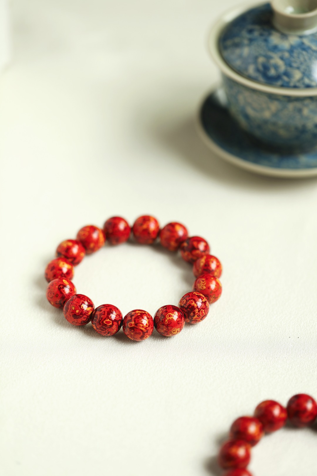 大漆【红锦】15mm15颗
