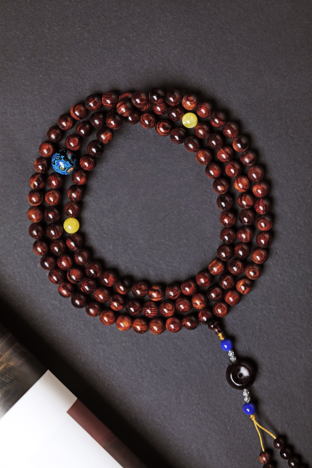 5711 沉水级 紫油梨海黄 8mm 顺纹老料 纹理丰富 降香浓郁 约33.1g 