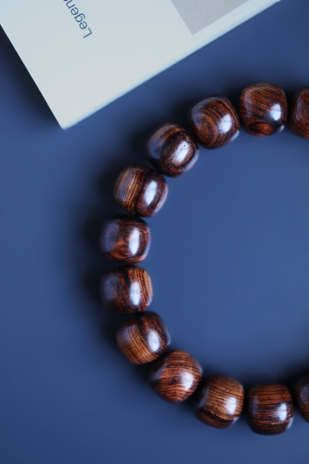 【6015】花梨 10*11mm桶珠 纹理清晰 约14.6g 