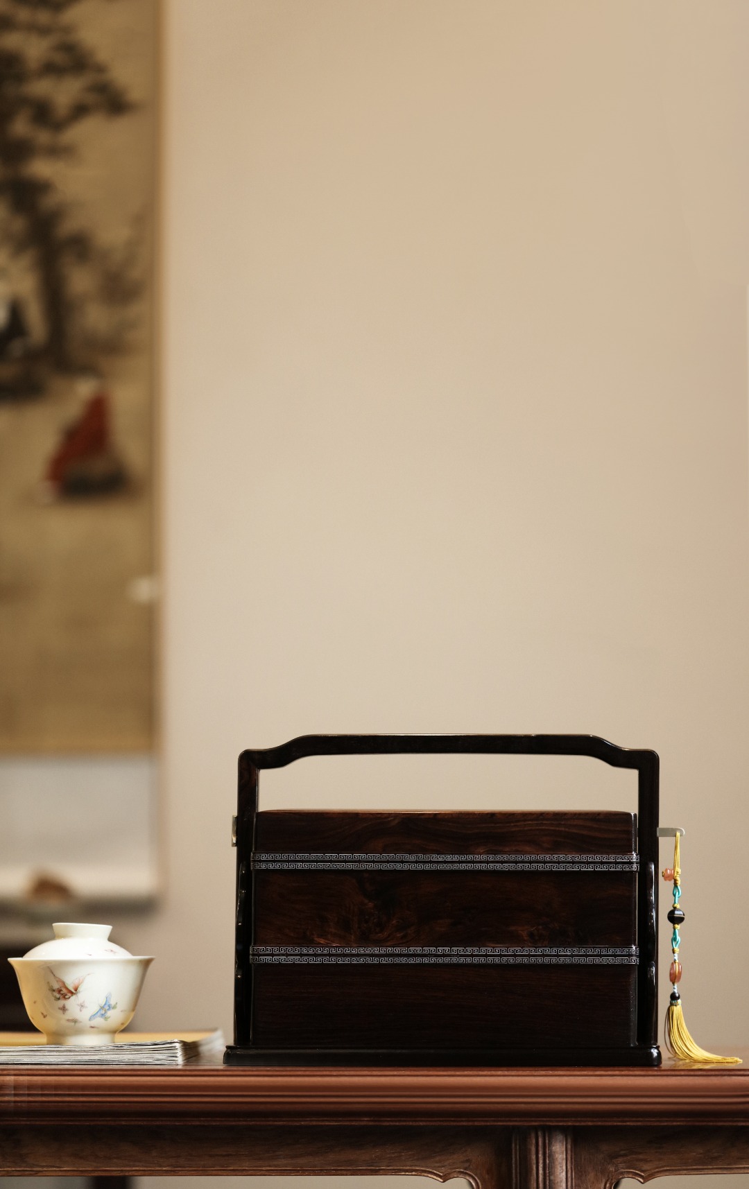 紫光檀 | 提盒 26.5*16*21cm 重2015g
