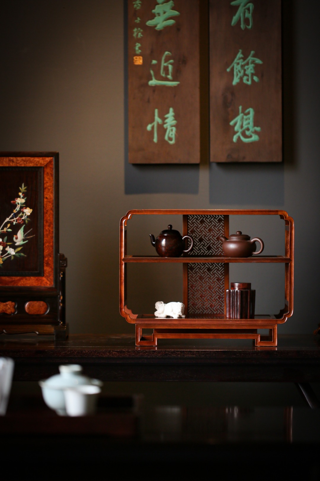 龙眼木 | 茶架 43*15*34cm 重2010g
