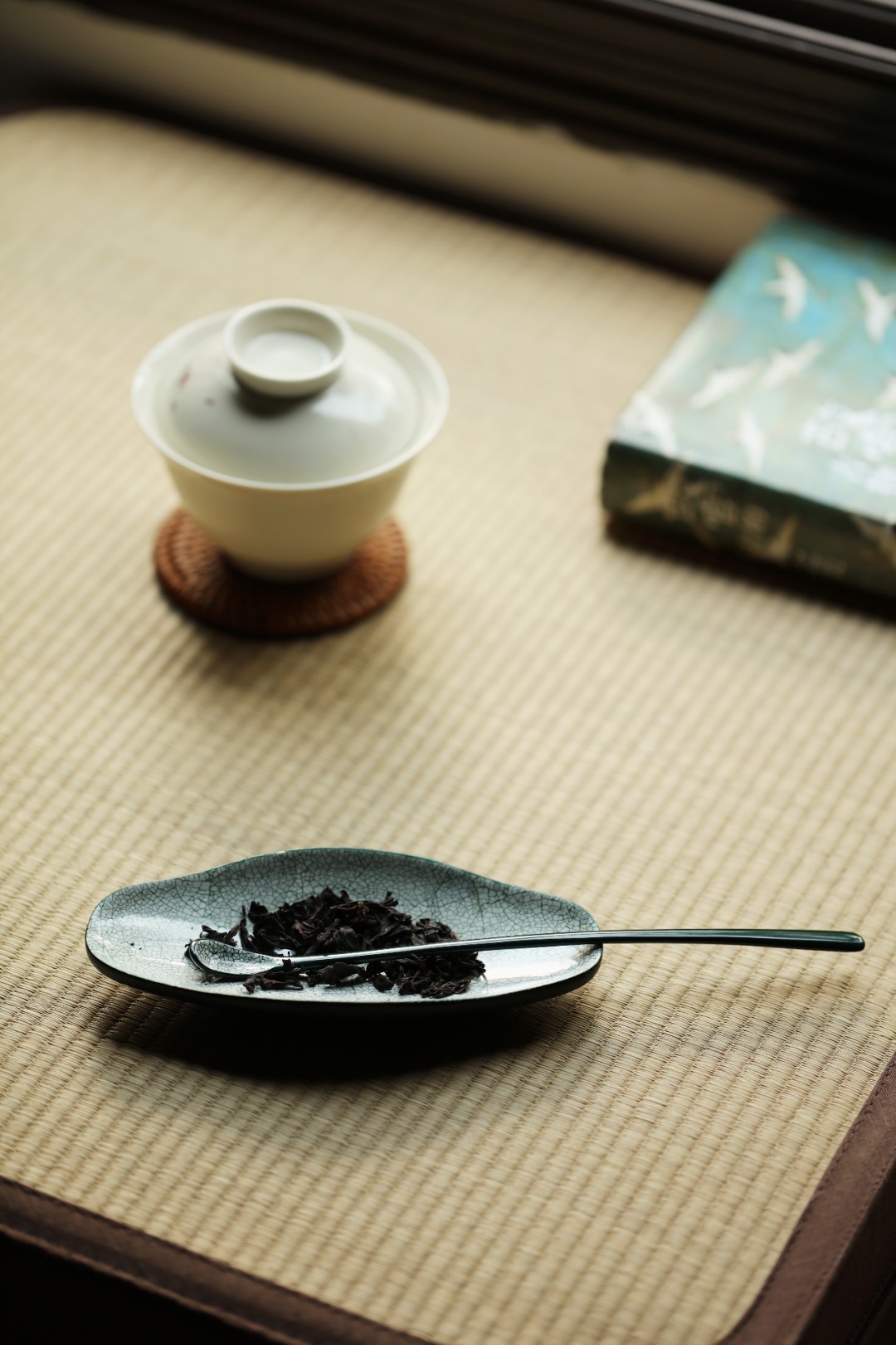 大漆x蛋壳【翡翠绿】 茶则 ​14.2*6.5*2cm 

茶勺长18.8cm 