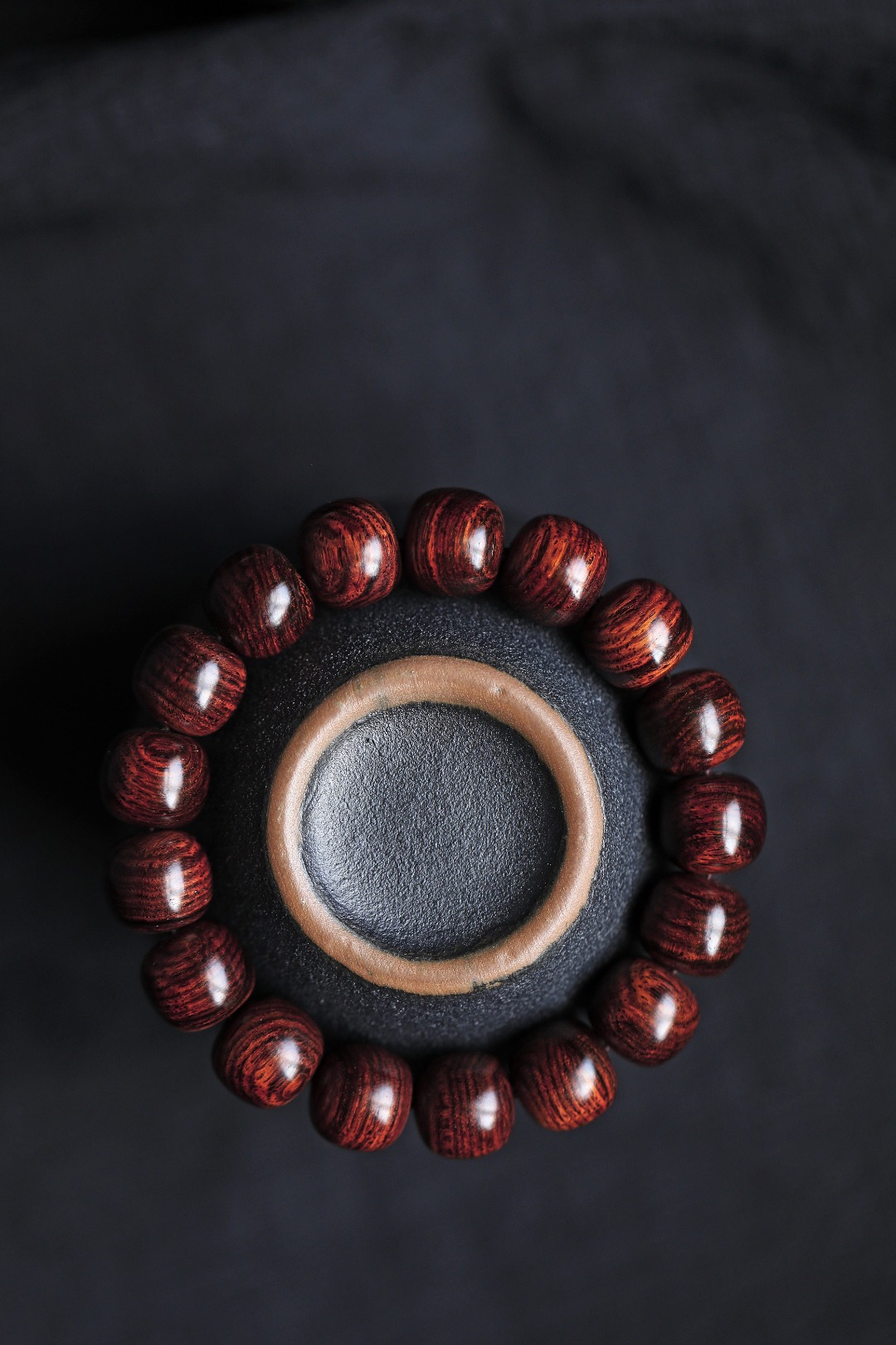 6338 海黄 紫油梨老料 虎皮纹 12x13mm 约20.6g