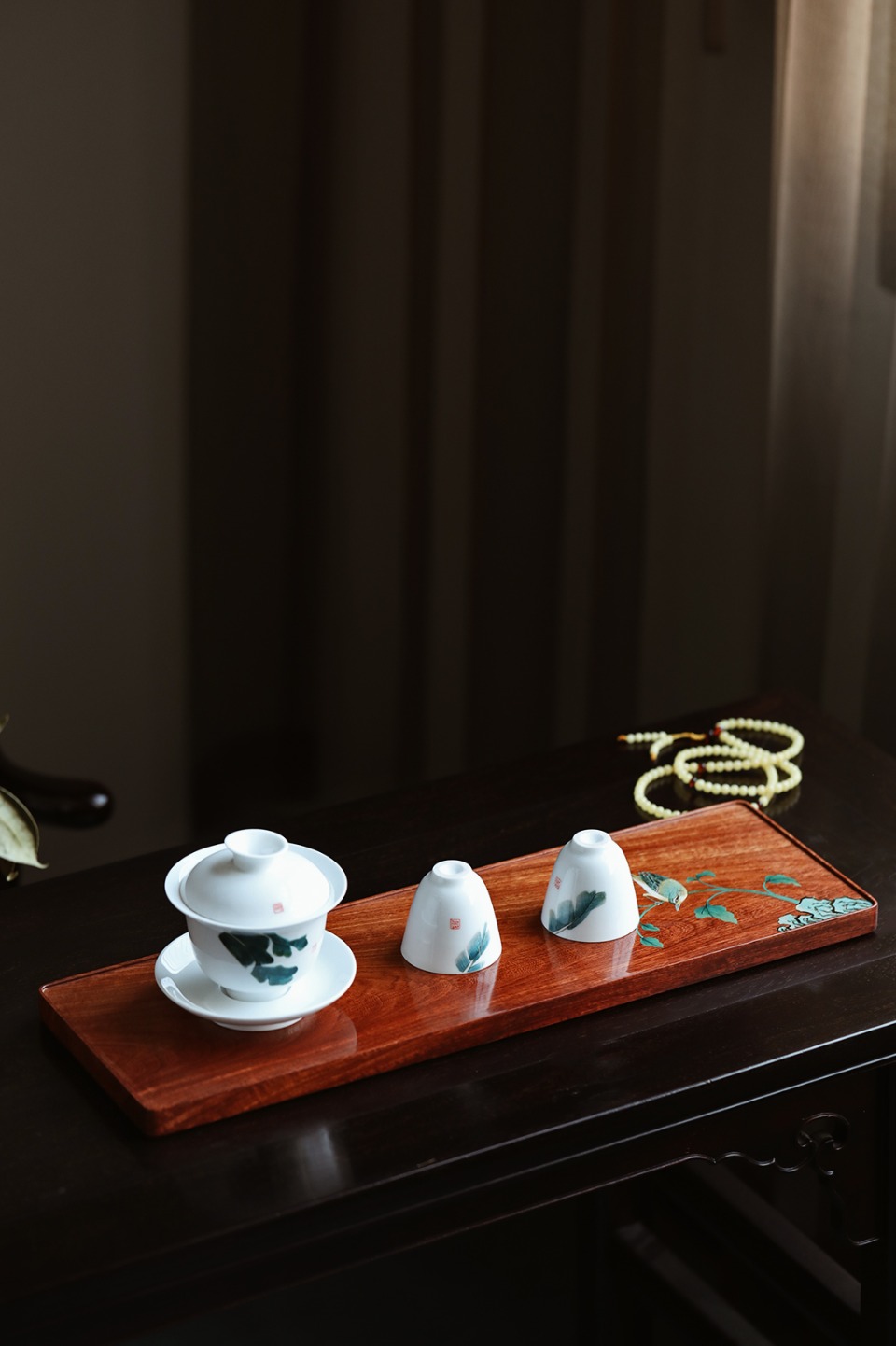 【红蓼水禽图】干泡台 46*14.7*1.8cm 重995g
