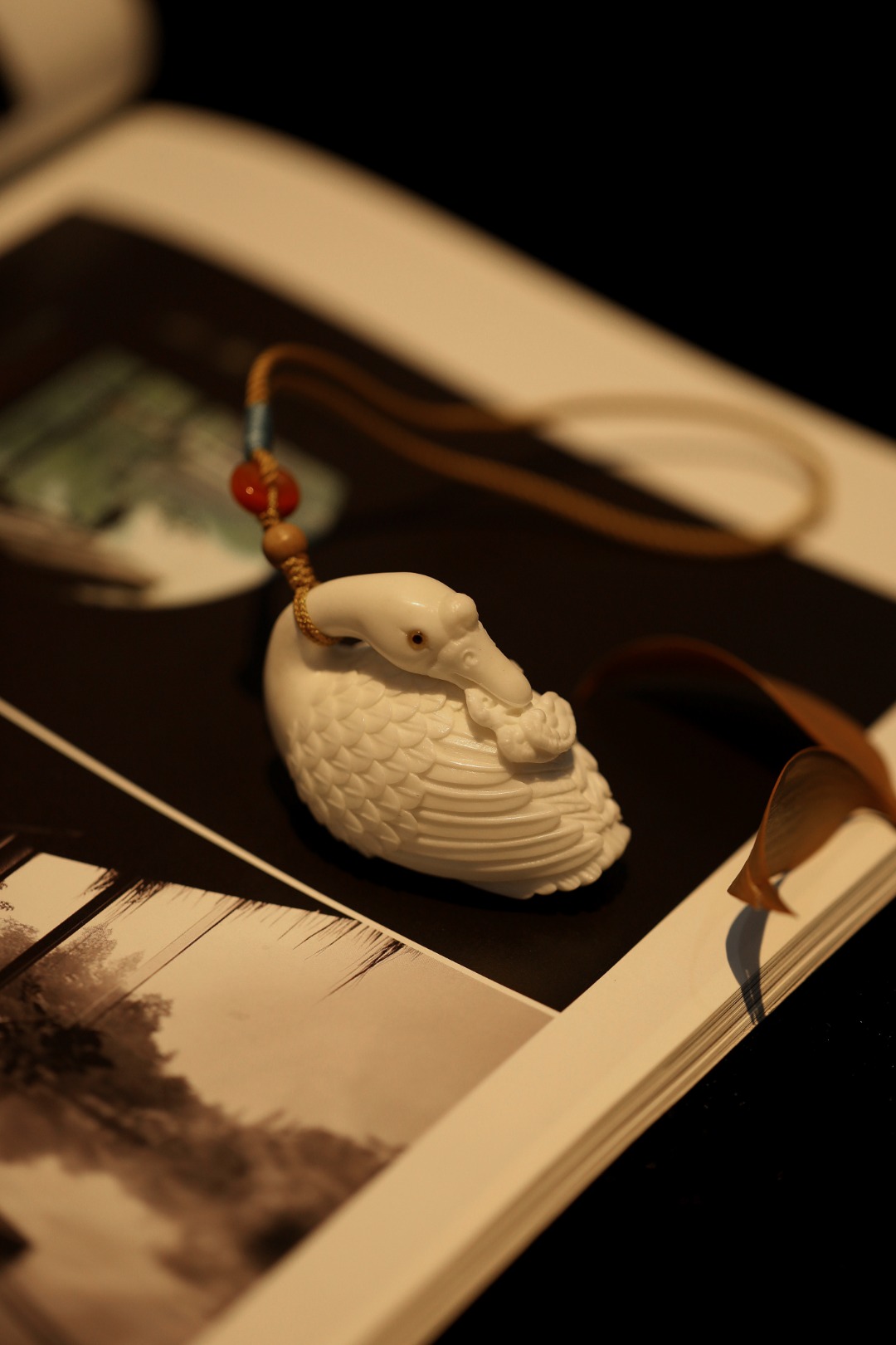 鹿角【瑞鸿衔芝】手把件 5.3*3**4cm  重44.9g