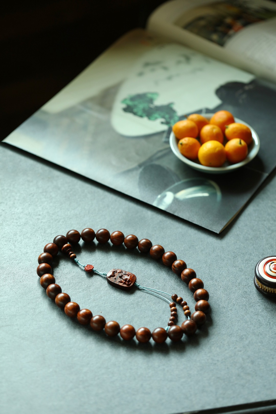 6192 海黄1.5x30颗油梨老料 持珠 料质细腻 重61g