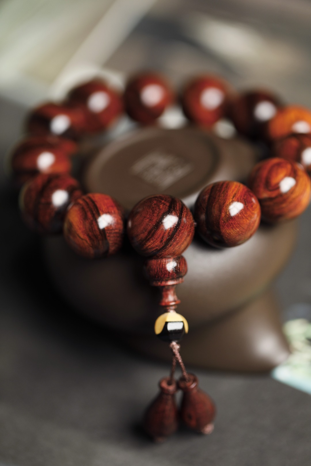 6332 紫油梨老料 山水纹1.8 约48g