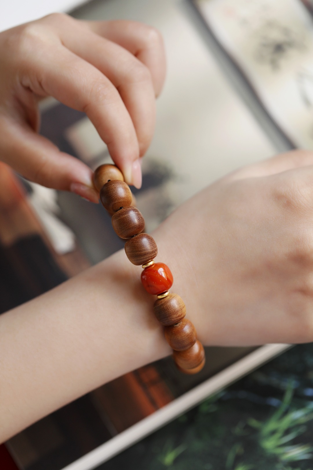 老山檀香 黑肉不沉【尔羽】12x13mm
