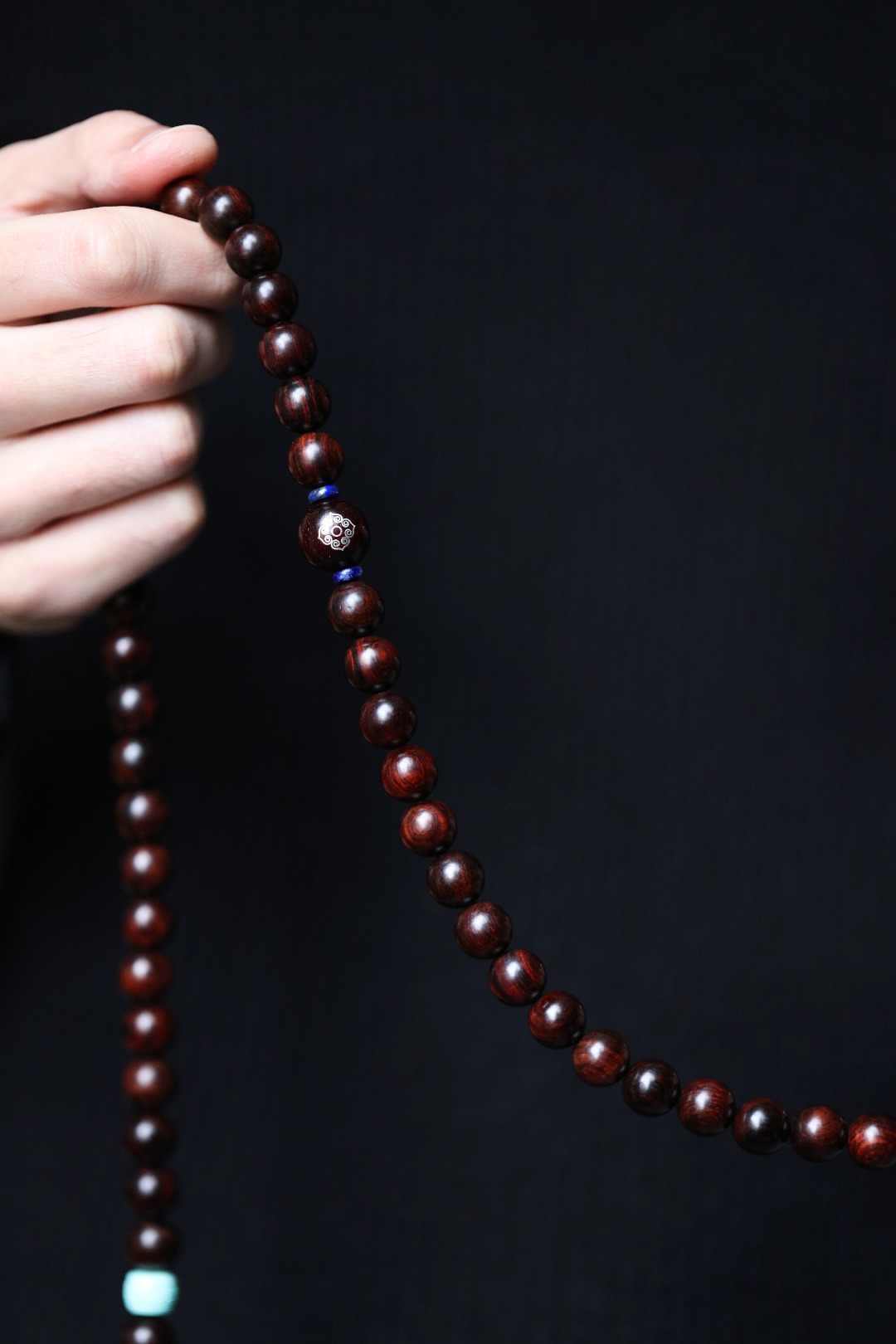 【6008】海黄紫油梨满纹秒沉水1.2x108颗念珠手串 荧光质感 香味浓郁 重约115.2g 