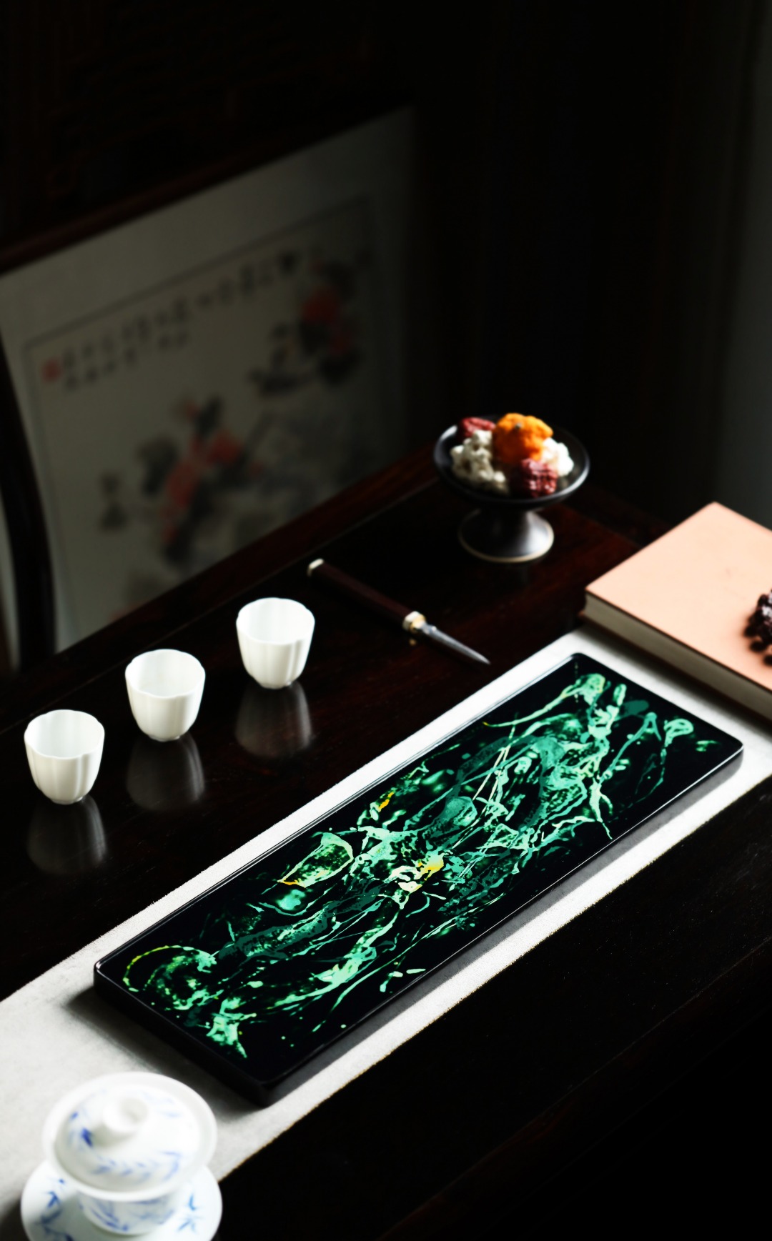 大漆 宝石绿 | 干泡台 
