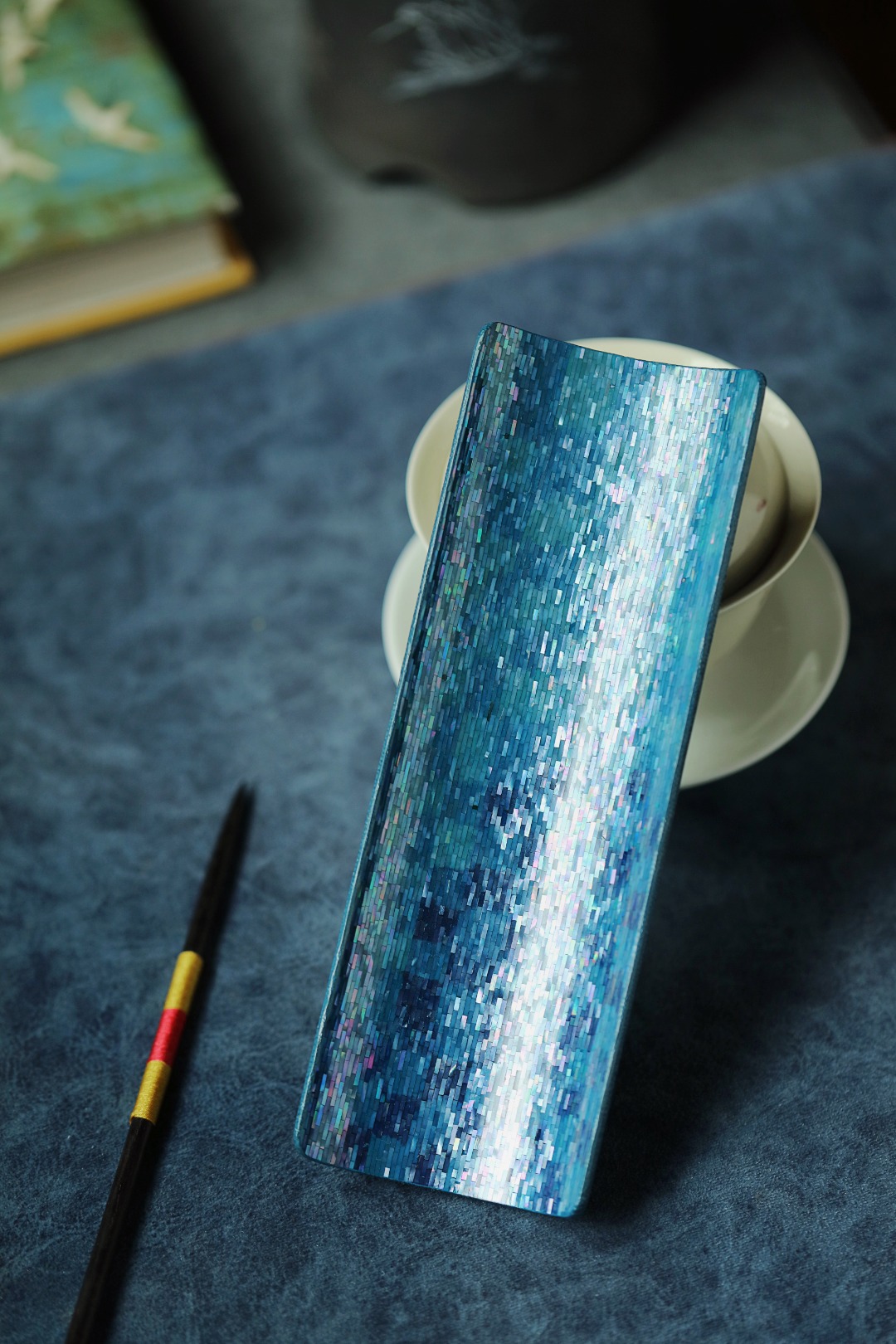 大漆x螺钿 | 茶则 茶则：18.8*6.5*2cm 

茶勺：长20cm 