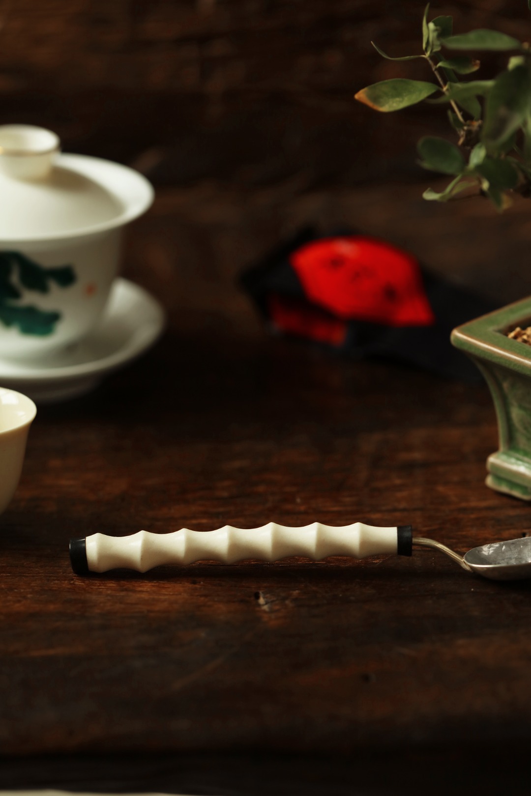 鹿角×纯银 | 茶勺 17.3*2.8*0.9cm