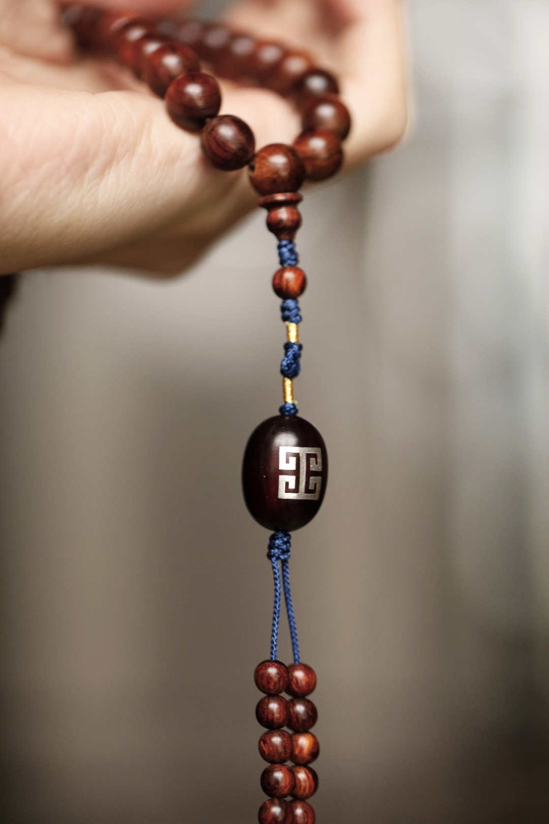 5743 满纹 海黄油梨108颗10mm 纹理丰富 降香浓郁 约61.2g 