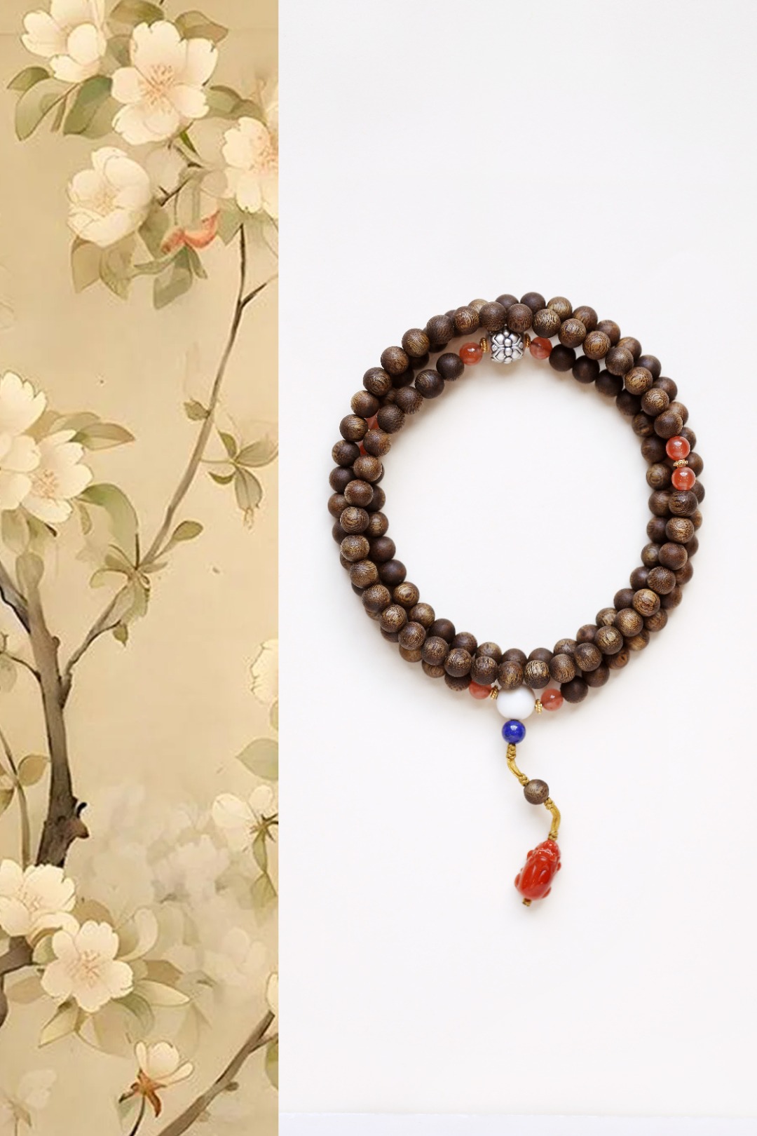 绿棋楠【佳彦】手链 7mm 108颗
