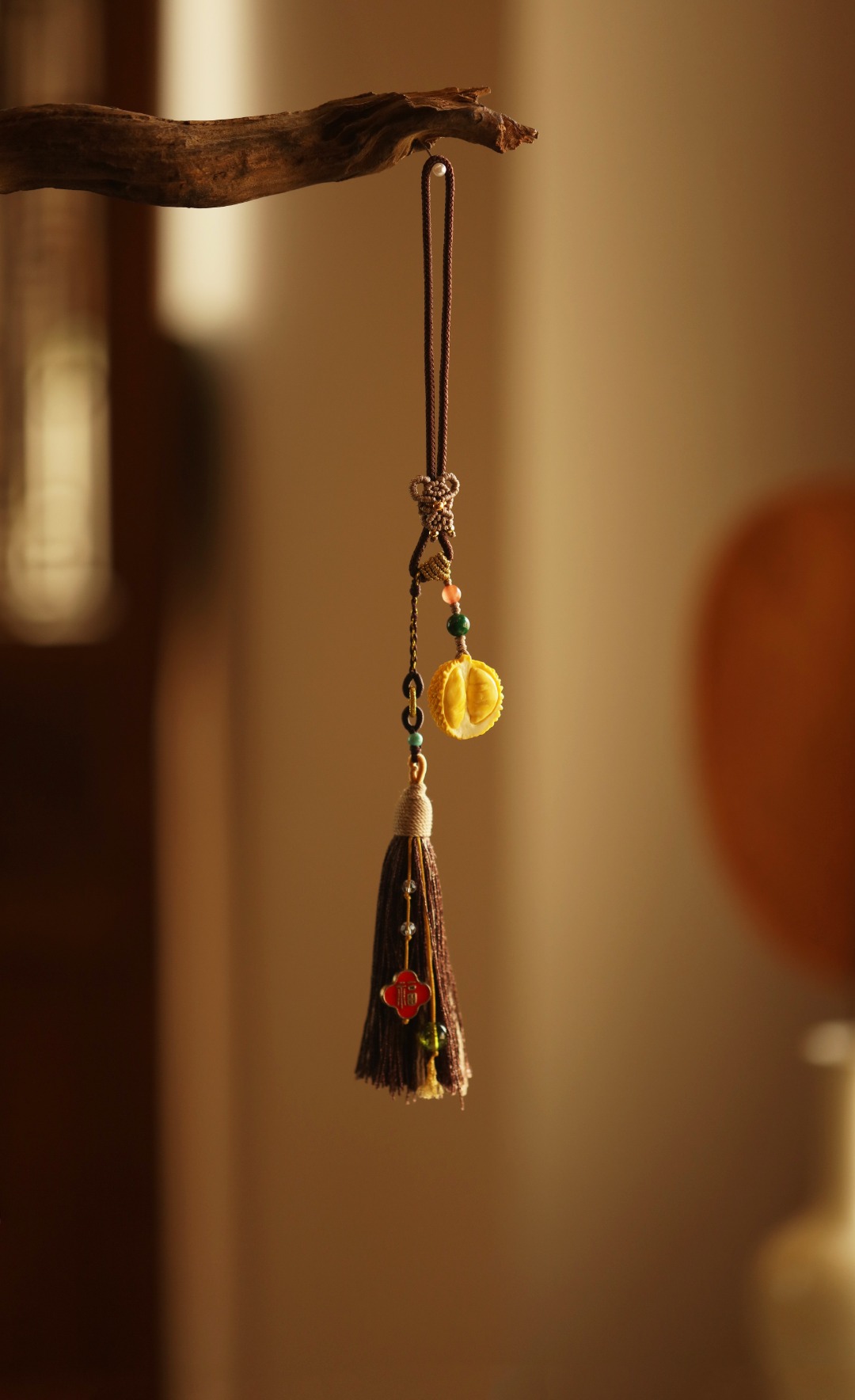 鹿角根付 | 榴莲 挂件 22*16*24mm

