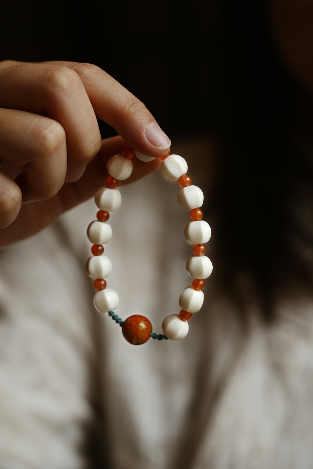 鹿角【宛菱】六棱珠 9*10mm12颗
