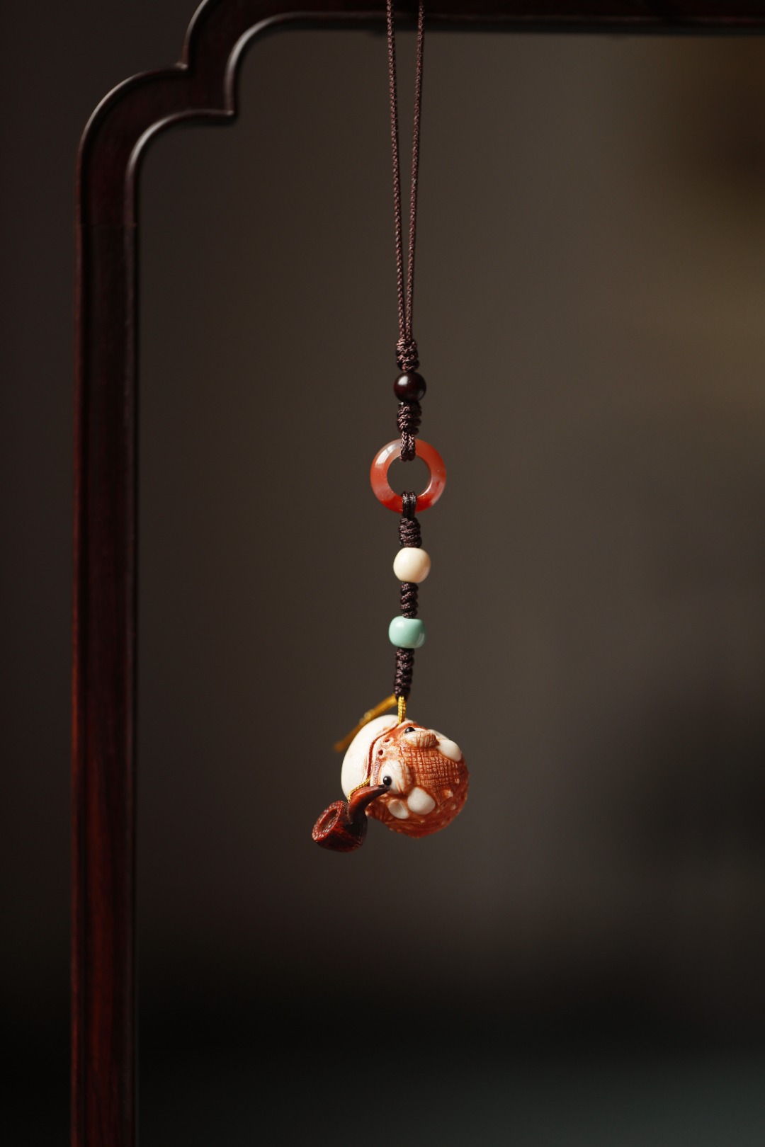 鹿角根付 | 日进斗金 挂件 12*20*18mm
