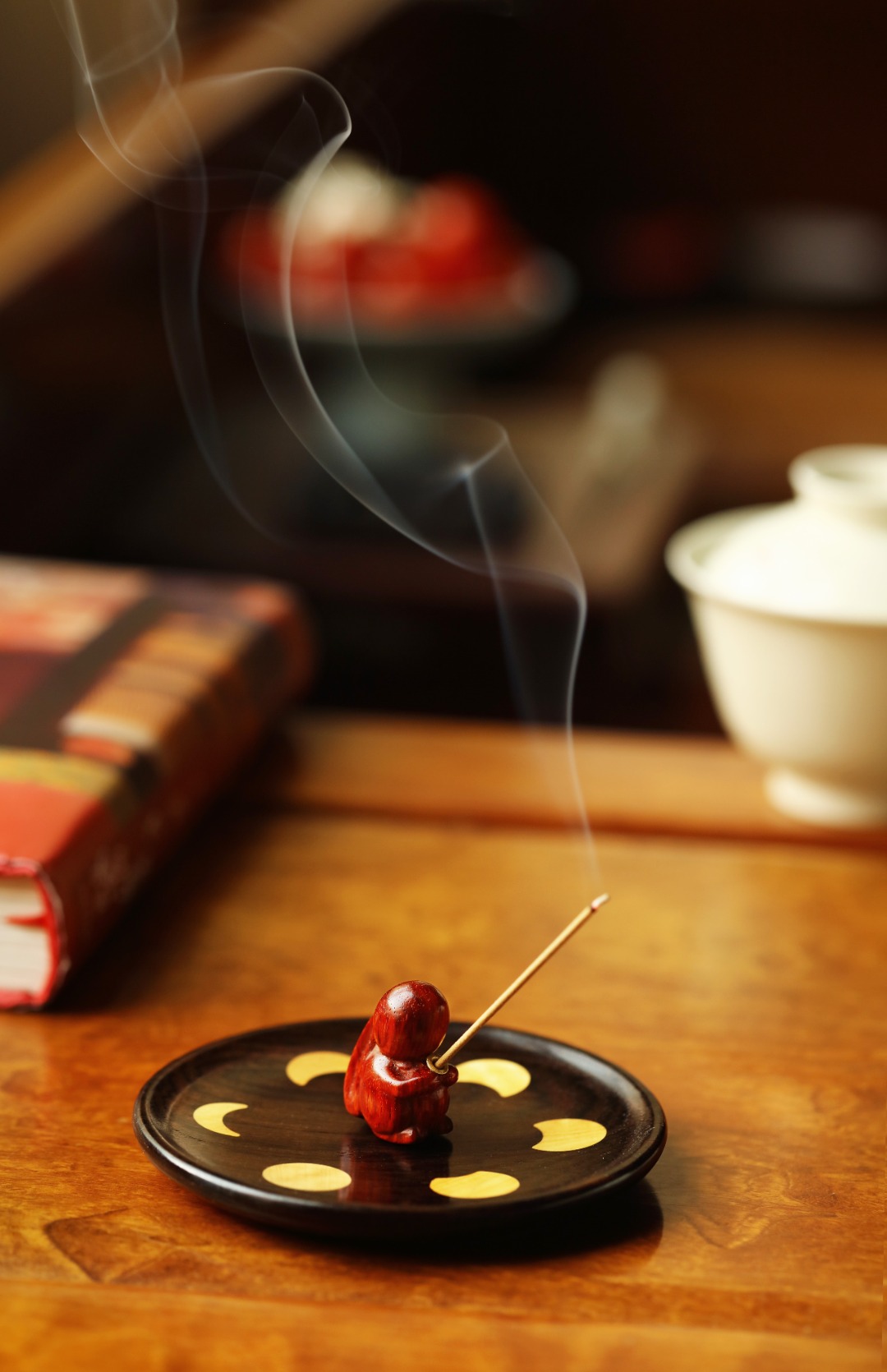 【望月玉兔】香插 9.8*9.8*3.5cm
